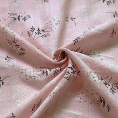 1Yard*140cm Elegant Floral Lace Embroidery Cotton Fabric Material For Shirt