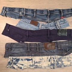 Denim Jean Waist Bands with Belt Loop for Crafts Sewing Accessories Pieces