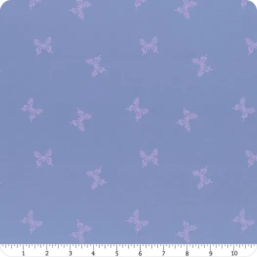 1/4 Yard 9×42 Ruby Star Society “Backyard” Tiny Butterflies Dusk Blue