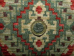 Rosso Kilim Chenille Fabric Curtain Upholstery Cushion Throws Footstool Use