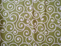 White Swirls on Green Better Homes & Gardens Heavy Fabric – 1 Yard