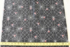 By 1/2 Yd, Lavender & Red Spiders on White & Black Cotton, Andover, Carle, P7071