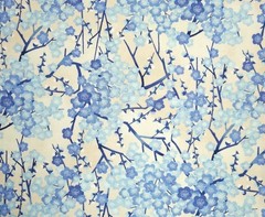 Lot 8.5 Yards Robert Kaufman Imperial 18 Metallic Cherry Blossoms Cotton Fabric