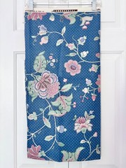 3 Yds Vintage Atelier Originals An-Long Lee Blue Jacobean Upholstery Fabric