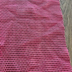 Pink Mesh Fabric Remnant Scrap Remnant Embellishment