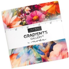 Moda GRADIENTS GALLERY Charm Pack, 100% Cotton 5″ Precut Fabric Squares (42 pcs)