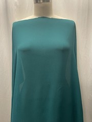 100% Crinkled Silk Double Georgette Dark Teal Exquisite Fabric 2 Yds Long 52″ W
