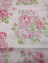 Emma’s garden by Skipping Stones for Clothworks Fabric Pink Roses 2yds x 44″