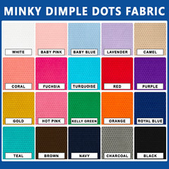 Embossed Minky Dimple Dot Fabric – 60″ Wide – Sold by the Yard & Bolt
