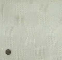 2+ Yards Light Weight Jacquard Textured Weave Ivory Rayon Blend Suiting RS284