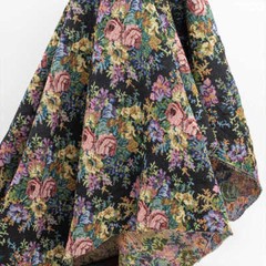 Vintage French Rose Floral Flower Jacquard Tapestry Upholstery Decorator Fabric