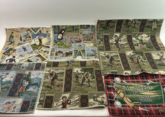 6 Golf Tapestry Upholstery Fabric Samples Vintage Modern Designs Golfing Pillow
