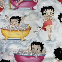 Betty Boop I” Bubble Bath FQ OOP Cotton Fabric 21” By 21” Prewashed