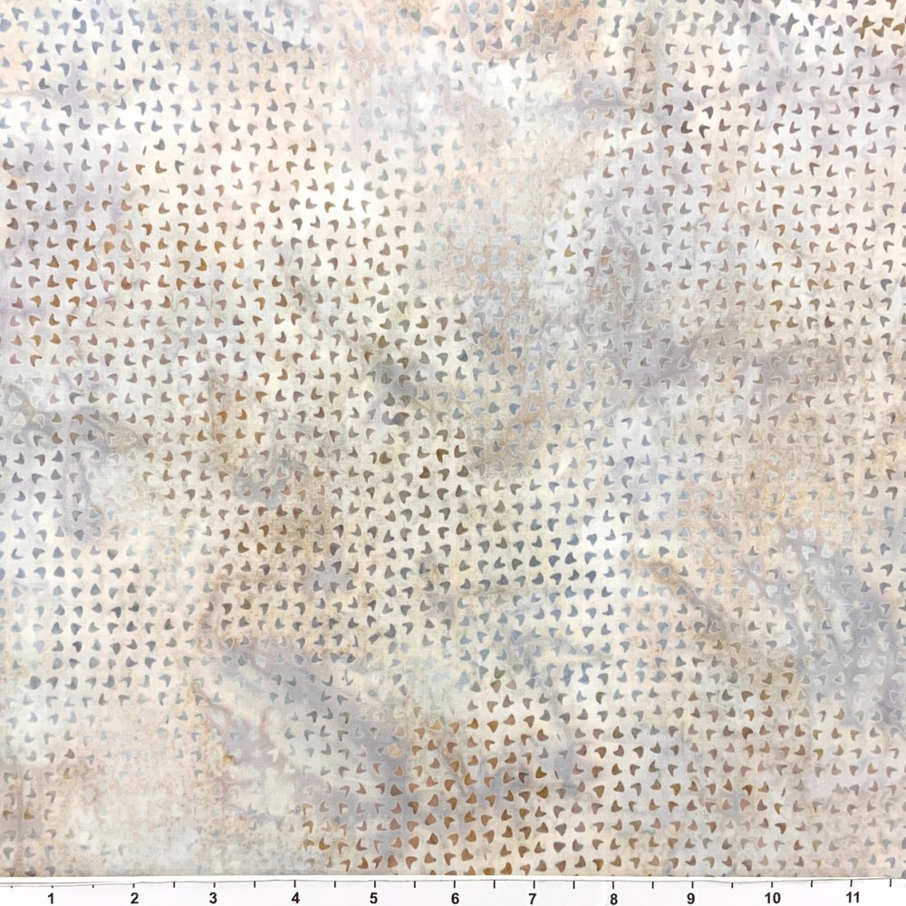 1 Yard Cut of Lunn Fabric Packed Vees Batik 100% Cotton 1748 Straw Beige Grey
