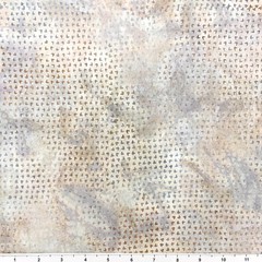 1 Yard Cut of Lunn Fabric Packed Vees Batik 100% Cotton 1748 Straw Beige Grey