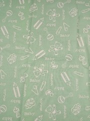 Fabric Traditions Light Green Background Baby Themed 1 Yard + 26″ x 44″