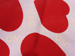 Cotton Fabric Cut-Out Yes/No Red Heart Boxer Shorts S-M-L Puppy Dog Applique