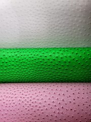 White Textured Ostrich Faux Vinyl Marine grade UV resistance Fabric By The Yard