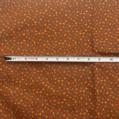 Cotton Quilting Fabric 43” x 52” Brown Orange Floral Pattern
