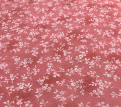 Flower Fields Japan White Flowers on Salmon Pink – Lecien Cotton Fabric