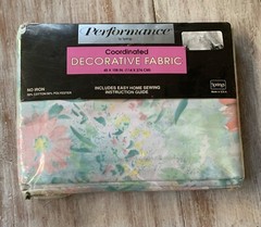 Vtg Performance By Springs Coordinating Fabric Floral Watercolor Camille 45×108