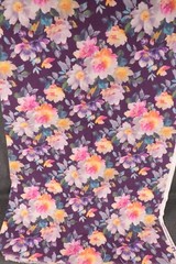 2.0 Yards Timeless Treasures Fabric Quilter’s Garden Eaton Purple Pink Flowers