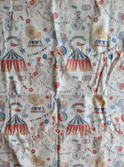 Vintage Circus theme quilt fabric by Lewis & Irene , 40 inch length piece