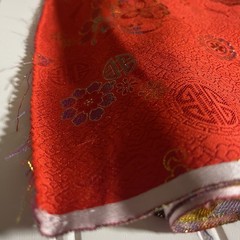 SILK Orange, FABRIC 6 Yards x 22 Inches Wide or 216 Inches x 22 Inches Wide