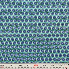 Blank Quilting 2006 Blue Floral Cotton Fabric by the HALF YARD