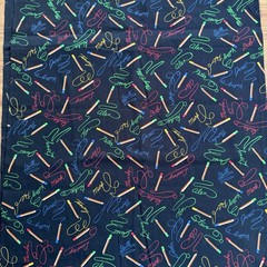 MARY ELLEN HOPKINS SSI Chalkboard Signatures Names Quilting Cotton Fabric 1y+34″