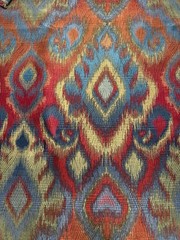 Richloom Ikat Fabric Sagamore 57×73 2yd Upholstery Boho Tribal Global Maximalism