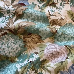 Vtg 1981 Arthur Sanderson Flower Show Home Decor Fabric Cotton 7 3/4 Yds x 50″W