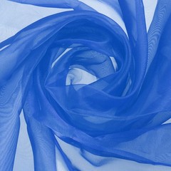 10 Yards x 59″ Iridescent Sheer Organza Fabric, Sapphire Blue