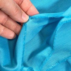 5.5 Yard Turquoise Blue Fabric Yardage Slub Texture Crafting Sewing Mid-Century
