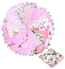 42 Pcs Charm Pack for Quilting, 5×5 Inch Fabric Squares, Assorted Floral & Ge…
