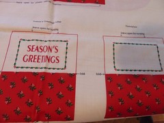 VIP Cranston Fabric Panel Christmas Mailbox Chickadee Christmas Cut & Sew