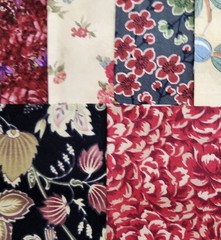 54 pc Lot of 5″ Quilt Fabric Square Precuts Florals 2 Each of 27 Designs
