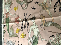 FQ GHASTLIE GHANTIS BLUSH Alexander Henry CAT Fish Cotton Quilt Fabric 2019 OOP
