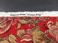 Raymond Waites Mill Creek “Ancient King” Fabric 6.5 Yards Red Jacobean