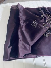 SILK Dark Plum FABRIC 1 Yard x 21 Inches Wide or 36 Inches x 21 Wide