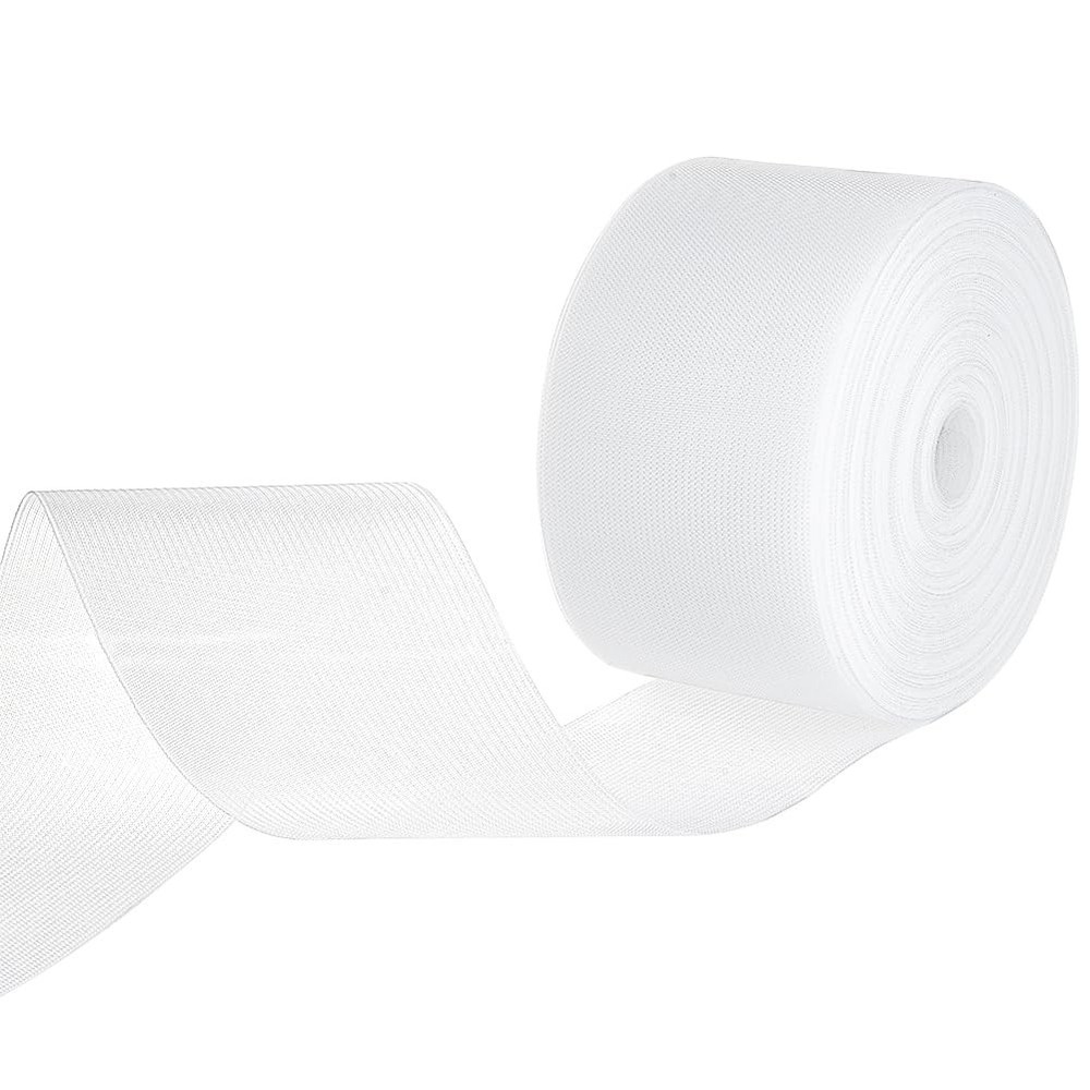 54.6 Yards Translucent Drapery Buckram, 4 Inch Close-Meshed White Heading Tap…