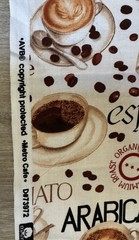Robert Kaufman Metro Cafe Coffee Print Cotton Fabric 44″ x 1.25 Yds Quilting