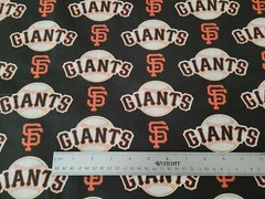 San Francisco Giants Baseball BTY Fabric Traditions 58″ Wide on Black MLB