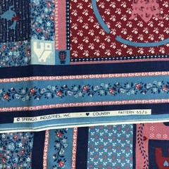 Vintage Fabric Panel ” I Love Country” For Quilt by Spring Ind 45 X 35″