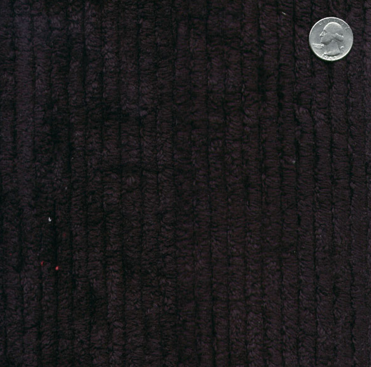 Terry Chenille Black 57″ Wide Cotton Fabric by the Yard A414.04 – Black