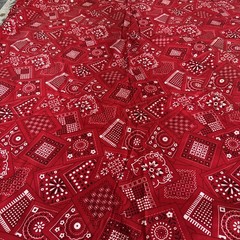 2.6 Yard X 42” Bandana Printed Fabric Cotton Vintage Fabric
