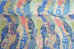 Fabric Patchwork Spring collection Scarf boho floral hippie print 60″ BTY