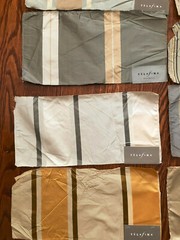 TELAFINA 9 pcs Striped Silk 8 x 17″ Fabric Samples