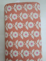 ORIMONO – Simple Scandi Flowers by Sevenberry – Orange ,1/4 yard