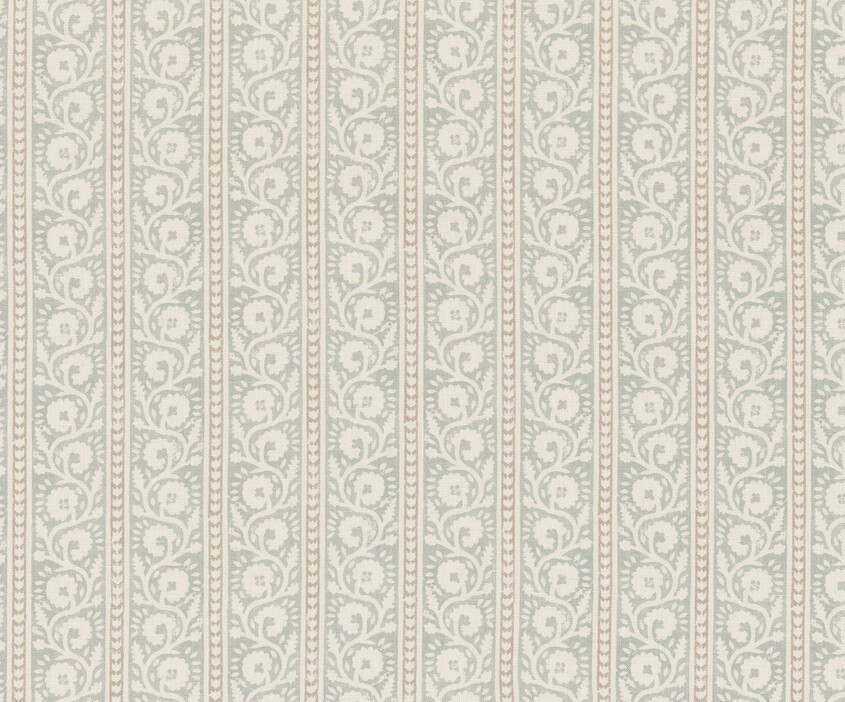 GP & J BAKER CURTAIN FABRIC DESIGN Bibury 5.2 METRES AQUA LINEN BLEND